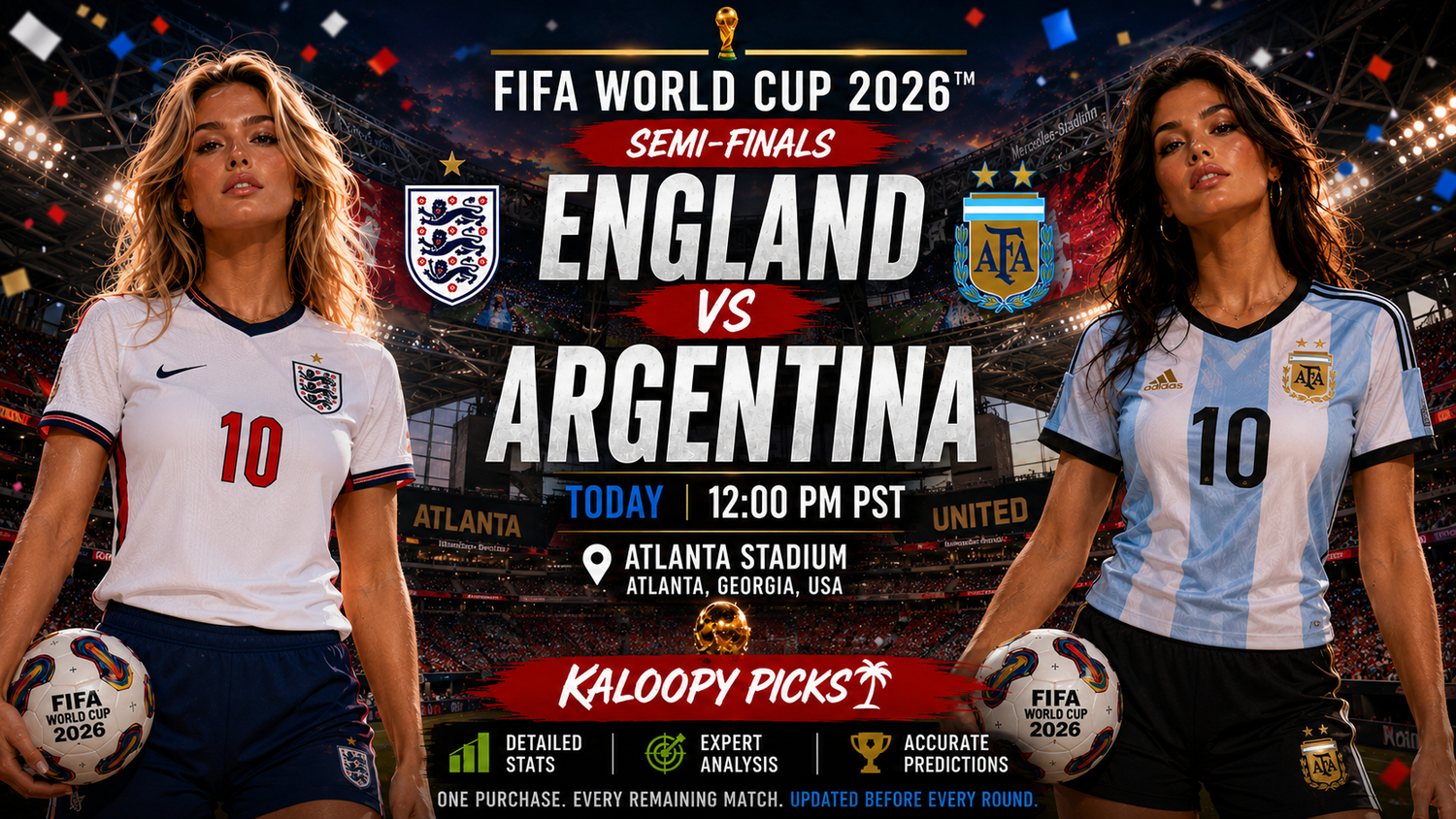 Kaloopy Picks - England vs Argentina NOW LIVE